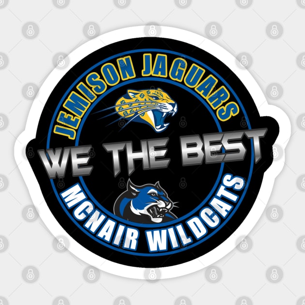 Jemison Jaguars - McNair Wildcats Sticker by Duds4Fun